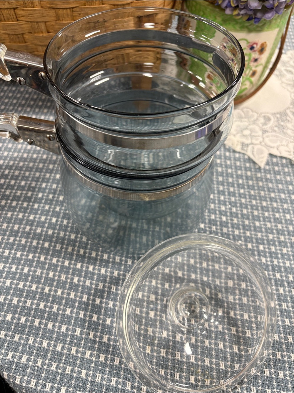 Vintage Pyrex Flameware Glass double boiler - Picture 2 of 5